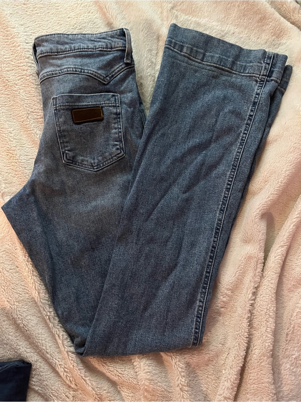 Smith + Rouge Wide Leg Light Wash Jeans